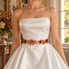 Load image into Gallery viewer, Autumn Floral Embroidered Bridal Belt
