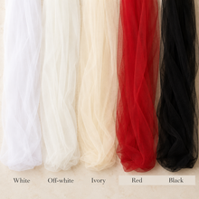 Load image into Gallery viewer, Seline Soft Tulle Bridal Veil – Black, Ivory, White or Red – Fingertip to Cathedral Length
