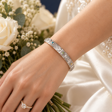 Load image into Gallery viewer, Celestial Moon &amp; Star Open Cuff Bangle – Silver or Gold
