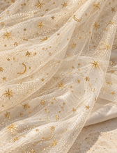 Load image into Gallery viewer, Celestial Moon &amp; Star Embroidered Wedding Veil | Five Colours
