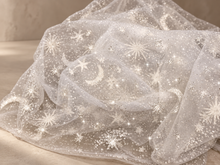 Load image into Gallery viewer, Celestial Cape with Hood | Sparkling White 350cm
