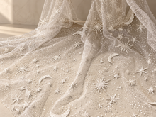 Load image into Gallery viewer, Celestial Cape with Hood | Sparkling White 350cm
