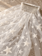 Load image into Gallery viewer, Light Ivory Celestial Star Wedding Veil – 100 cm – Sale
