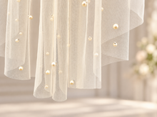 Load image into Gallery viewer, Champagne Pearl Wedding Veil – Single Layer | 75–500 cm
