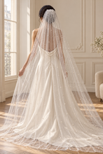 Load image into Gallery viewer, Scattered Pearl Wedding Veil | White, Ivory, Champagne or Pink
