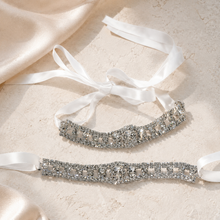 Load image into Gallery viewer, Crystal Rhinestones Ankle Straps - Wedding Shoes Accessories
