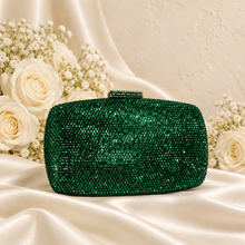 Load image into Gallery viewer, Emerald Green Crystal Clutch Bag | Luxury Evening Purse
