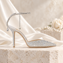 Load image into Gallery viewer, Serene Crystal Bridal Heels | Ombre Wedding Shoes
