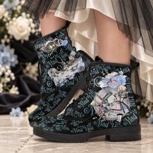Load image into Gallery viewer, Custom Printed Combat Boots – Alternative Bridal Wedding Shoes
