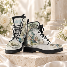 Load image into Gallery viewer, Custom Printed Combat Boots – Alternative Bridal Wedding Shoes
