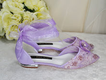 Load image into Gallery viewer, Lilac Butterfly Ballet Flats
