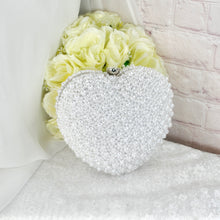 Load image into Gallery viewer, Pearl Heart Bag - Ivory or White
