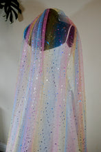 Load image into Gallery viewer, Rainbow Glitter Shooting Star Veil
