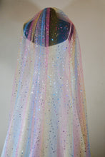 Load image into Gallery viewer, Rainbow Glitter Shooting Star Veil
