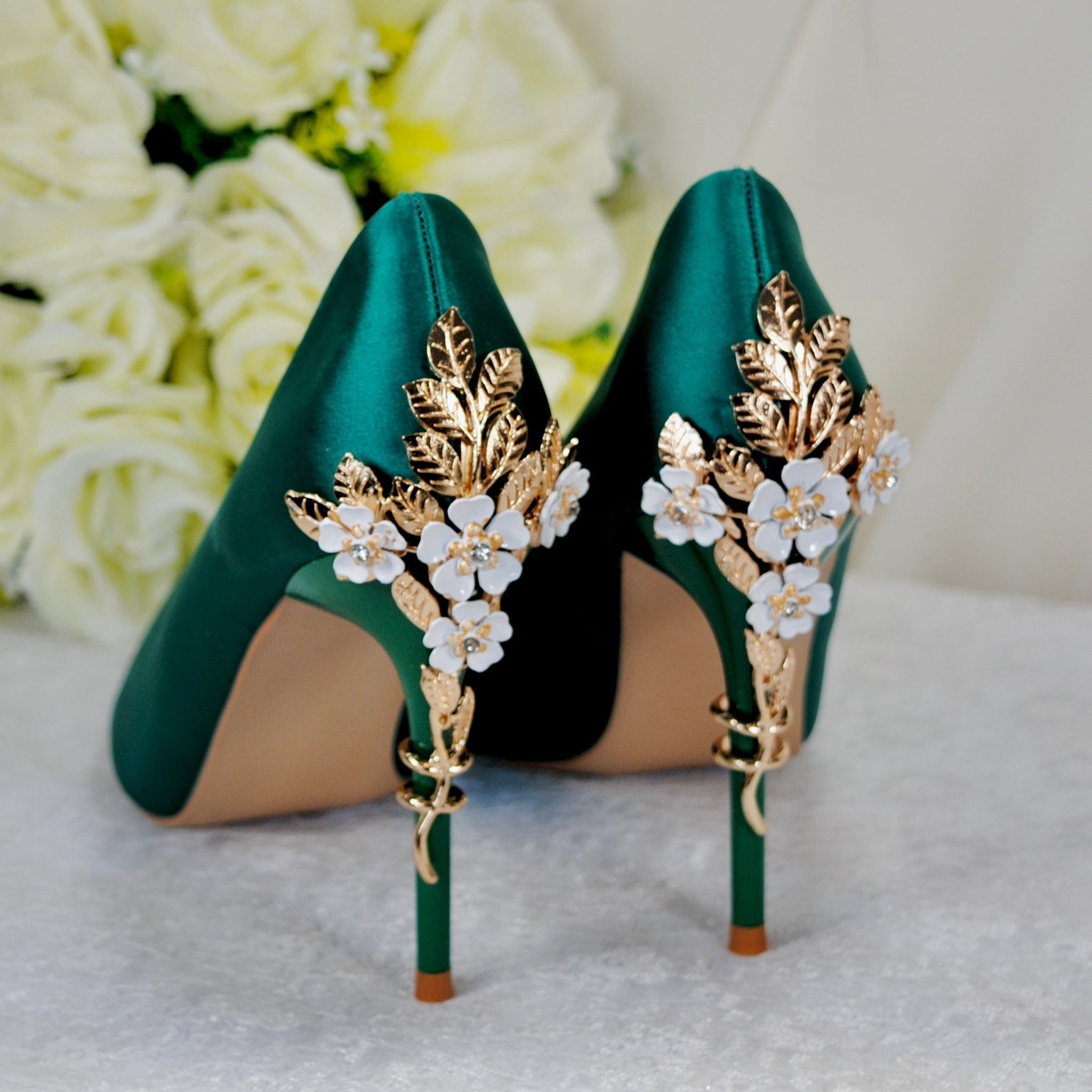 Flower Wedding Shoes Becci s Bridal Designs