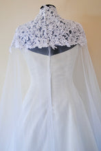 Load image into Gallery viewer, High Neck Lace Wedding Cape
