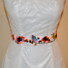 Load image into Gallery viewer, Floral Appliqué Bridal Belts - Orange Secret Garden
