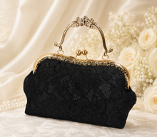 Load image into Gallery viewer, Lace Bridal Handbag | Vintage Style Wedding Purse | Beige, White, Black
