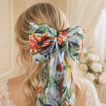Load image into Gallery viewer, Autumn Floral Embroidered Bridal Bow
