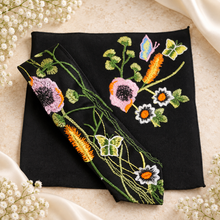 Load image into Gallery viewer, Secret Garden Embroidered Tie &amp; Pocket Square
