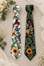 Load image into Gallery viewer, Embroidered Wildflower Men’s Wedding Tie
