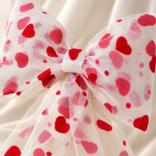 Load image into Gallery viewer, Red Heart Tulle Bridal Hair Bow – Alternative Wedding Veil
