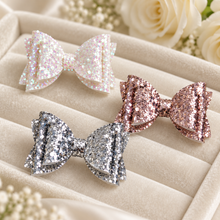 Load image into Gallery viewer, Glitter Bow Shoe Clips or Hair Bows
