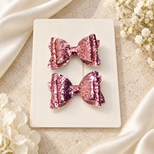 Load image into Gallery viewer, Glitter Bow Shoe Clips or Hair Bows
