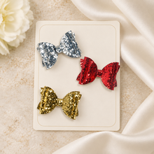 Load image into Gallery viewer, Glitter Bow Shoe Clips or Hair Bows
