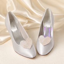 Load image into Gallery viewer, Glitter Heart Shoe Clips – Removable Bridal &amp; Occasion Shoe Decorations
