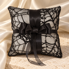 Load image into Gallery viewer, Gothic Cobweb Wedding Ring Pillow

