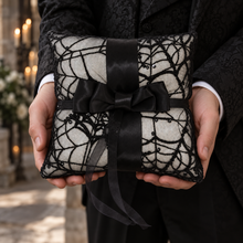 Load image into Gallery viewer, Gothic Cobweb Wedding Ring Pillow
