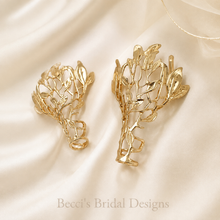Load image into Gallery viewer, Botanical Heel Embellishments for Wedding Shoes, Silver Gold or Rose Gold, Vine Stiletto Heel Decorations, DIY Bridal Shoe Accessories
