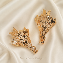 Load image into Gallery viewer, Botanical Heel Embellishments for Wedding Shoes, Silver Gold or Rose Gold, Vine Stiletto Heel Decorations, DIY Bridal Shoe Accessories
