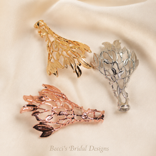 Load image into Gallery viewer, Botanical Heel Embellishments for Wedding Shoes, Silver Gold or Rose Gold, Vine Stiletto Heel Decorations, DIY Bridal Shoe Accessories
