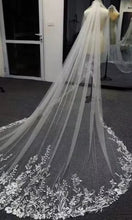 Load image into Gallery viewer, Secret Garden -White Embroidered Edge Veil

