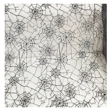 Load image into Gallery viewer, Spider Web Fabric - Black or White - By the Yard
