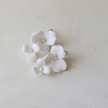 Load image into Gallery viewer, Porcelain &amp; Pearl Earrings
