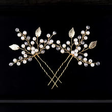 Load image into Gallery viewer, Crystal &amp; Pearl Hair Pin
