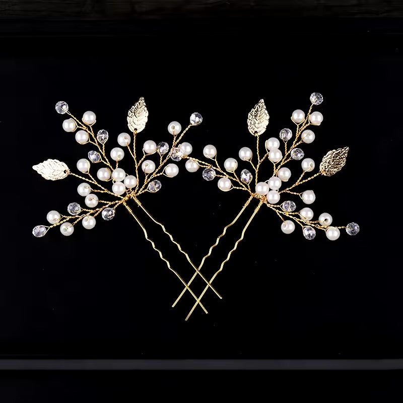 Crystal & Pearl Hair Pin