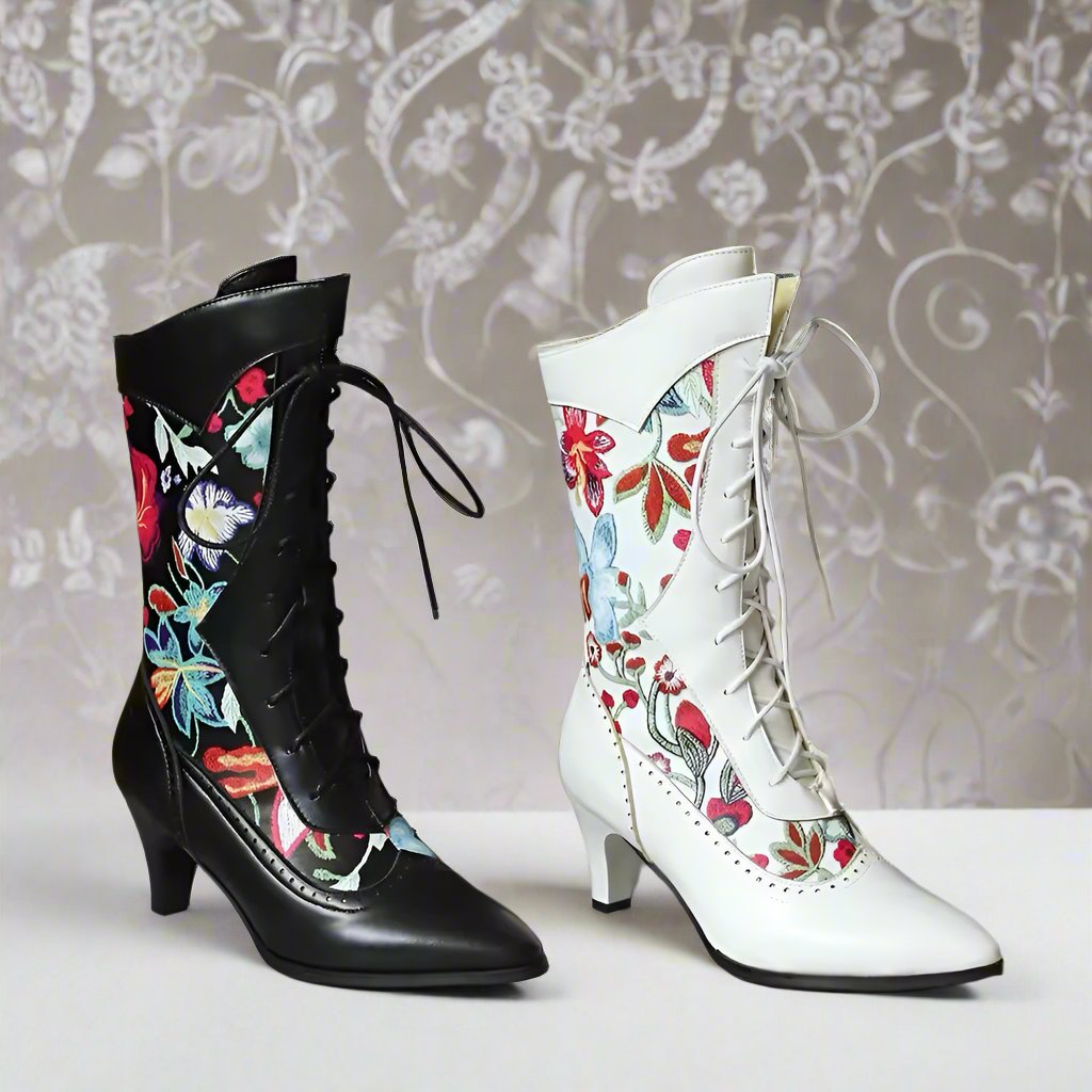 Floral Bridal Boots