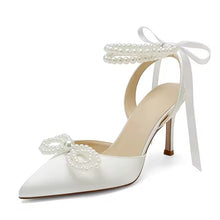 Load image into Gallery viewer, Sling Back Bridal Heels with Pearls
