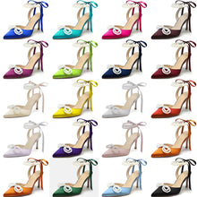 Load image into Gallery viewer, Sling Back Bridal Heels with Pearls
