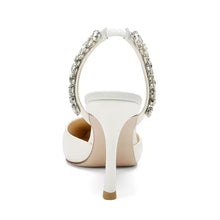 Load image into Gallery viewer, Sling Back Bridal Heels with Crystals
