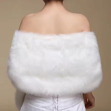 Load image into Gallery viewer, Faux Fur Bridal Wrap
