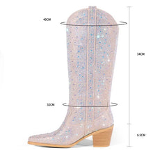 Load image into Gallery viewer, Rhinestone Cowgirl Bridal Boots
