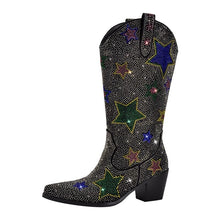 Load image into Gallery viewer, Star Girl Rhinestone Cowgirl Bridal Boots
