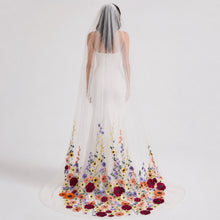 Load image into Gallery viewer, Floral Embroidered Veil
