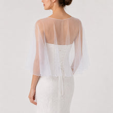 Load image into Gallery viewer, Elegant Bridal Cape, Wedding Dress Cover Up
