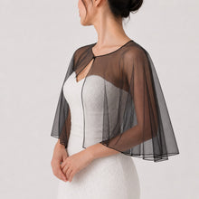 Load image into Gallery viewer, Elegant Bridal Cape, Wedding Dress Cover Up
